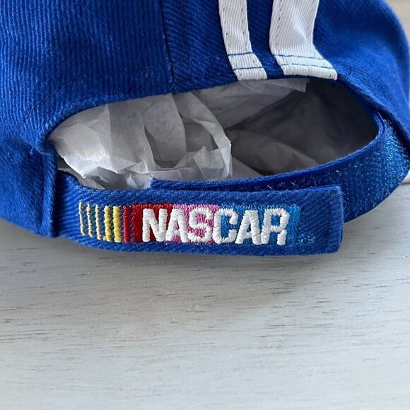 Nascar USG Racing Snapback Hat Cap Dad Men Gift Blue White Stripe - Picture 3 of 12